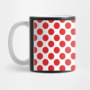 Red White Polka Dots Cute Bold Fun Pattern Mug